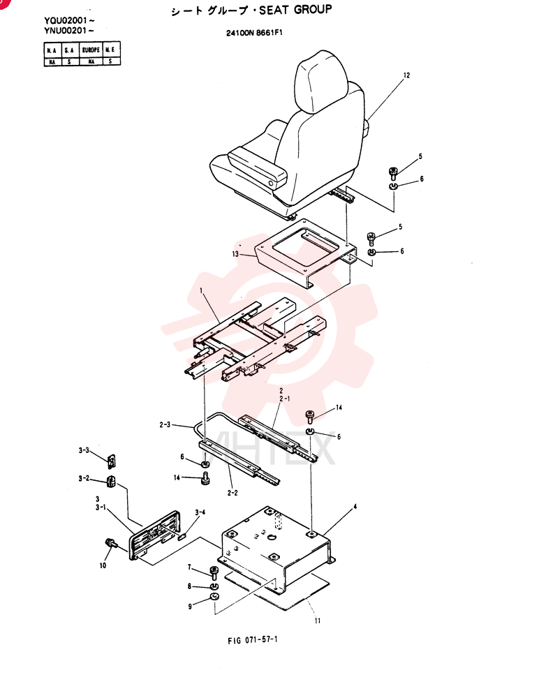 SEAT GROUP 24100N8661F1