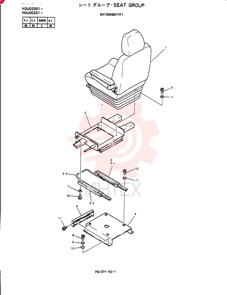 SEAT GROUP 24100N8617F1