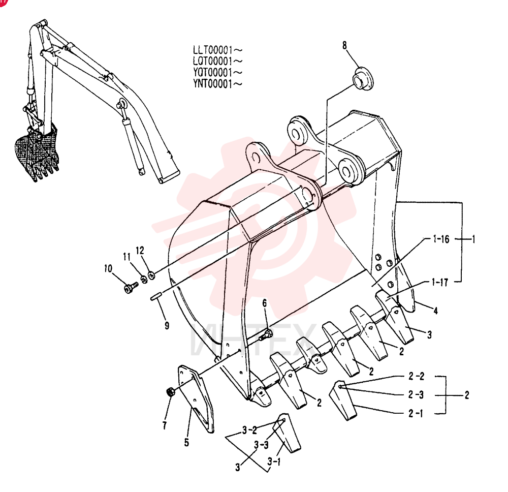 BUCKET ASSY. 0.76M3