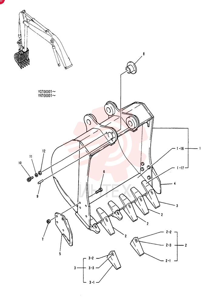 BUCKET ASSY, 0.7M3