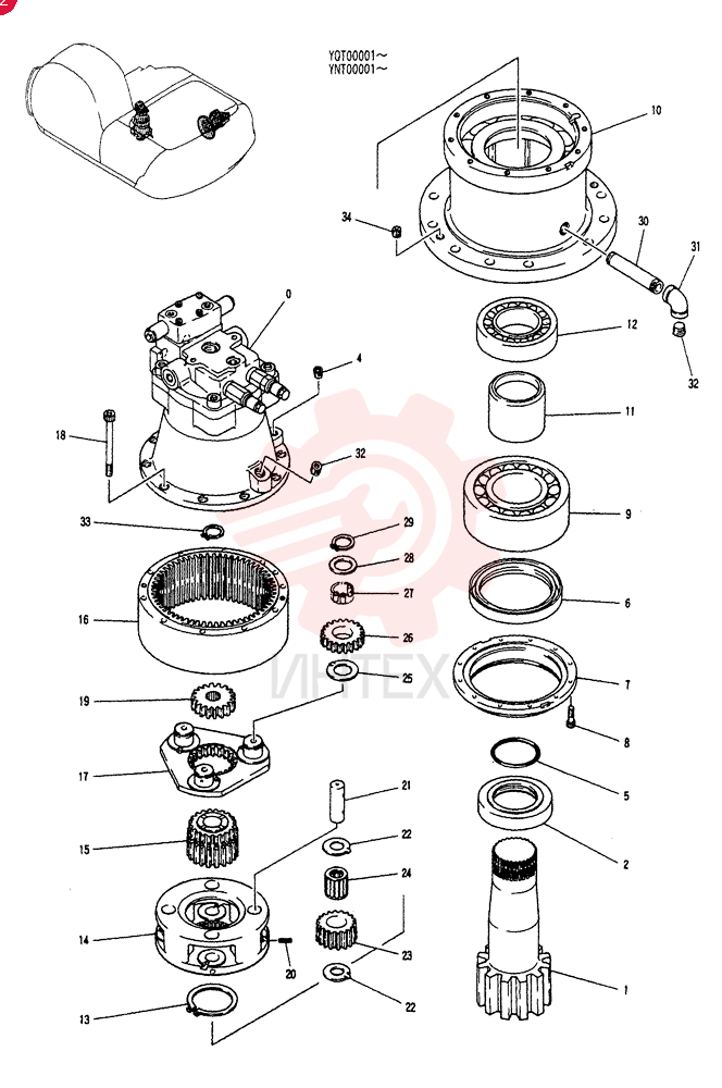 HYDRAULIC MOTOR YN32W00002F2