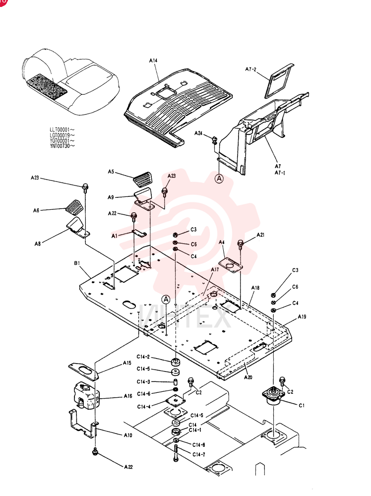 PLATE GROUP, FLOOR YN03M00025F1