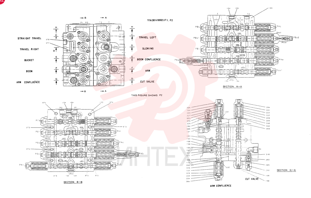 Схема (SK200) - MARK V EXCAVATOR ASN YNT00001 (1/99-12/03) YN30V00021F1 (1)