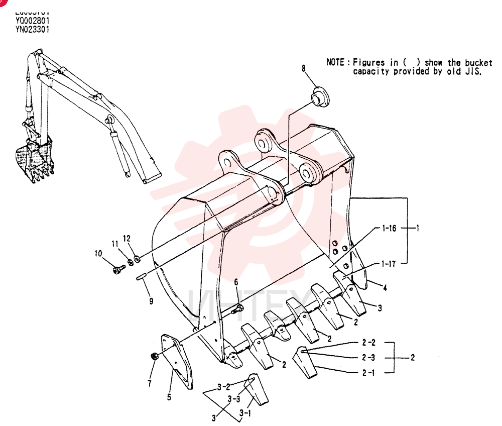 BUCKET ASSY, 0. 76M3