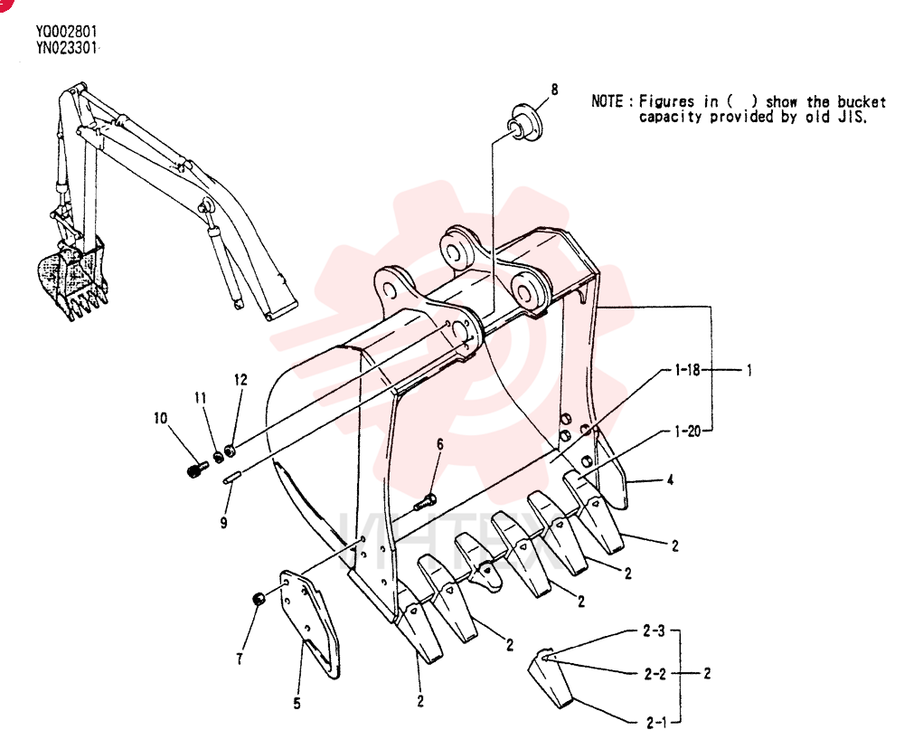BUCKET ASSY, 1. OM3