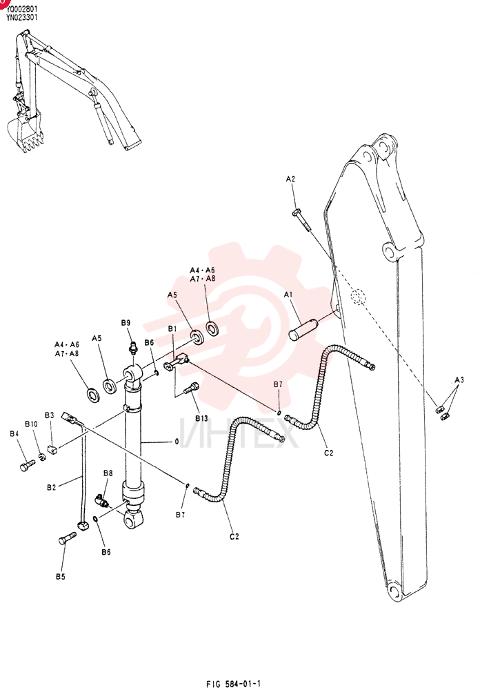 HYDRAULIC CYLINDER YN01V00004F2 (3)