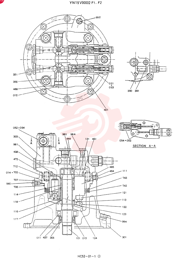 HYDRAULIC MOTOR YN15V00002F1