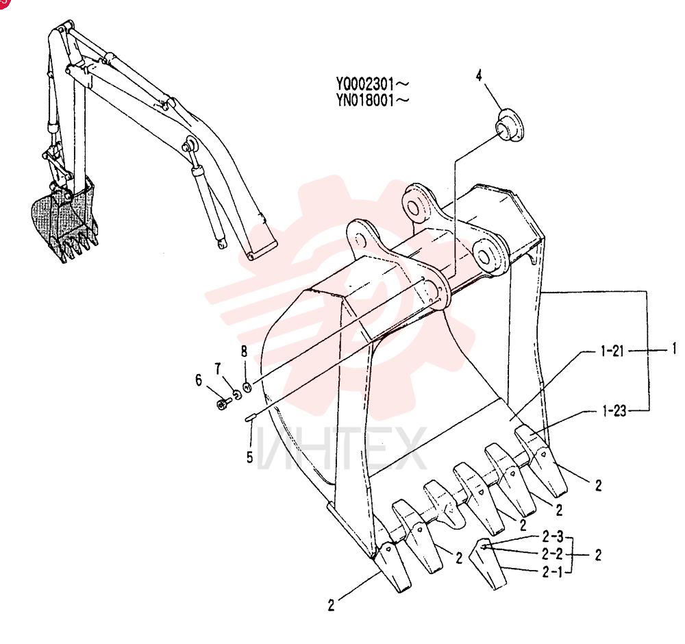 BUCKET ASSY, 1.1M3