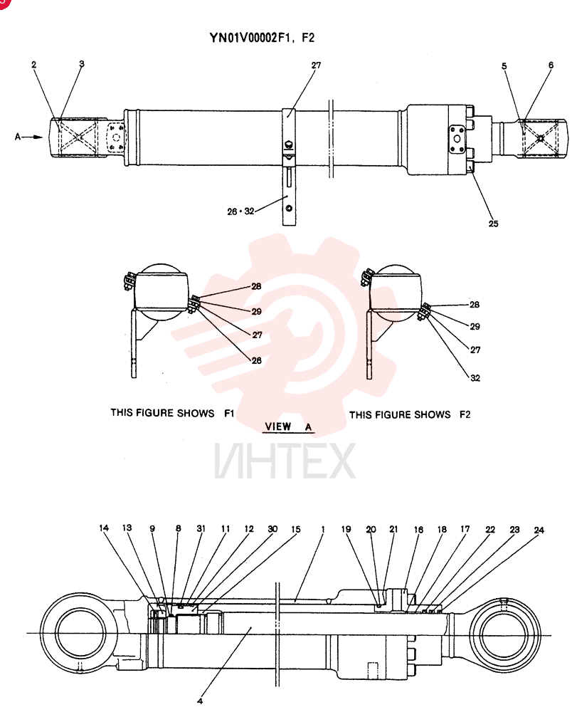 CYLINDER ASSY, BOOM YN01V00002F1