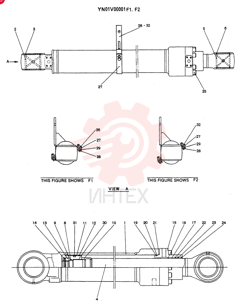 HYDRAULIC CYLINDER YN01V00001F1 (2)