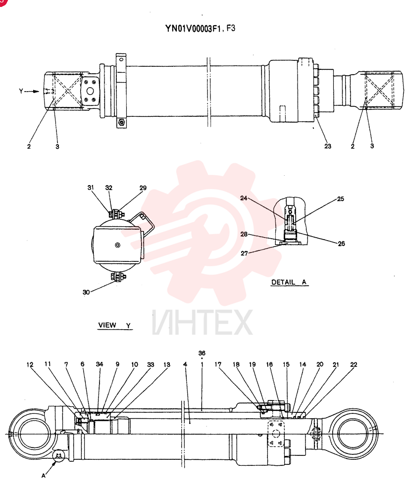HYDRAULIC CYLINDER YN01V00003F1