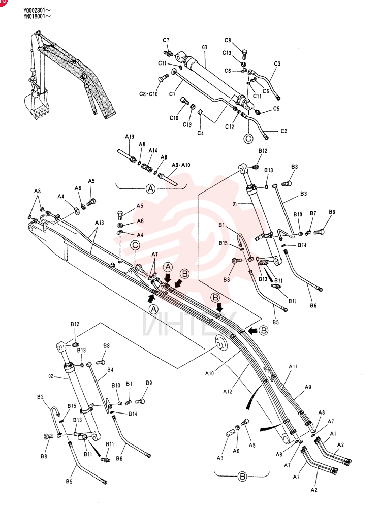 HYDRAULIC CYLINDER YN01V00001F1 (3)
