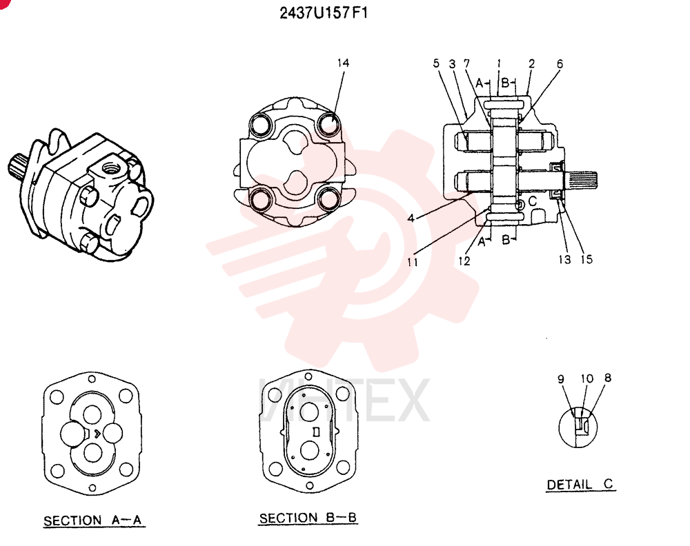 HYDRAULIC PUMP 2437U157F1