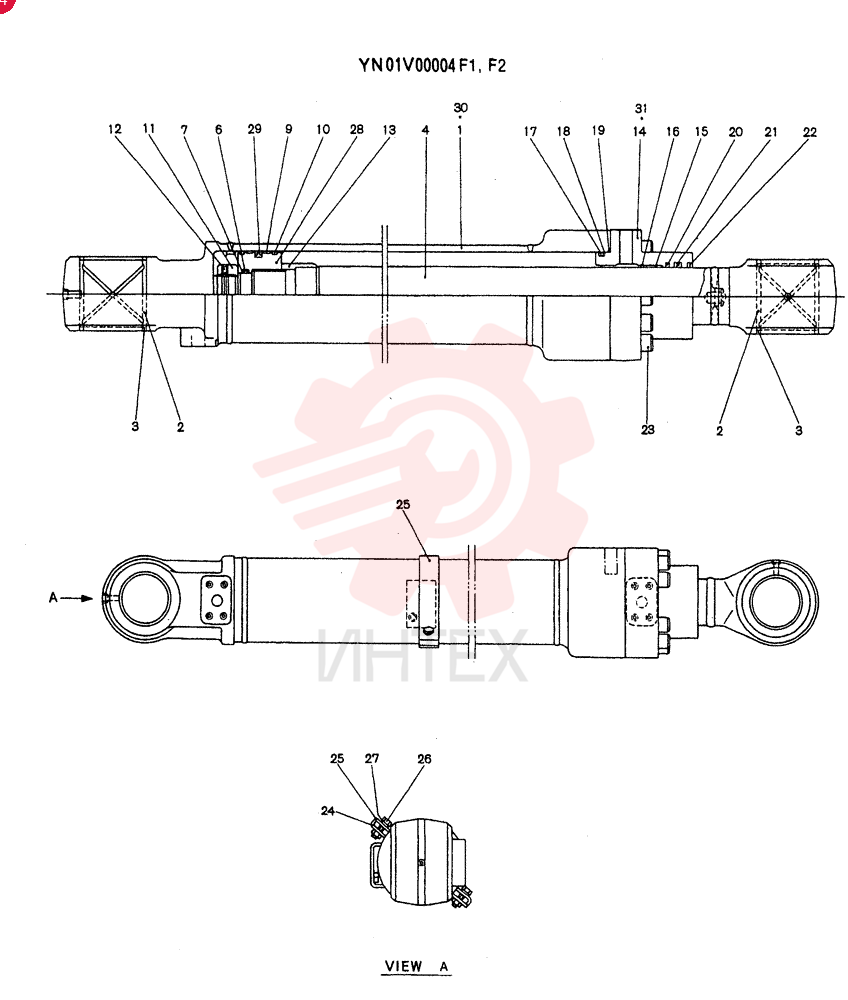 Схема (SK200) - MARK V EXCAVATOR BTW YN018001 - YN022848 (ANZ) (1/98-12/03) YN01V00004F1 (2)