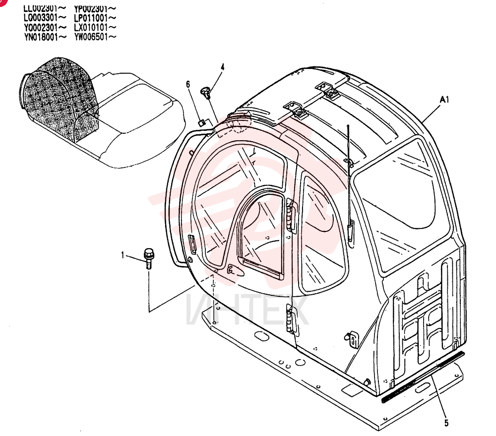 Схема (SK200) - MARK V EXCAVATOR BTW YN018001 - YN022848 (ANZ) (1/98-12/03) YN02C00004F1