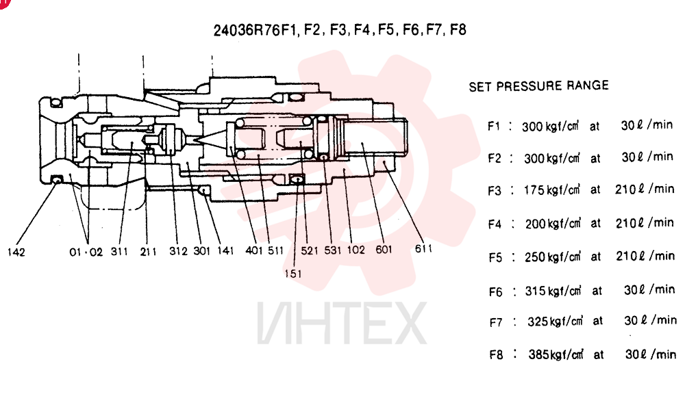 VALVE PRESSURE RELIE 24036R76F1