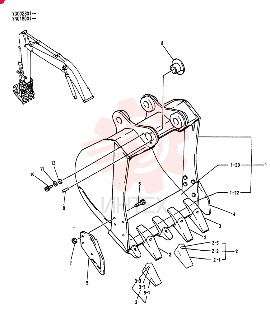 BUCKET ASSY,0.6M3