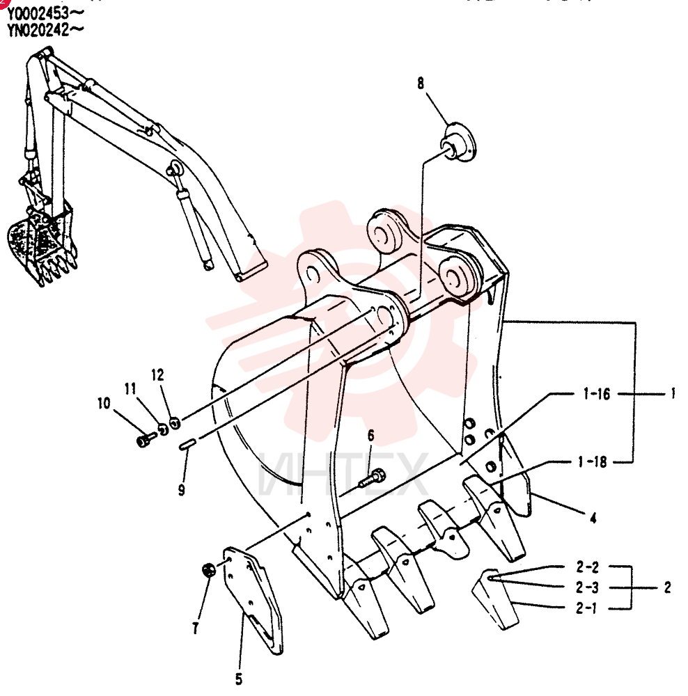 BUCKET ASSY. 0.7M3