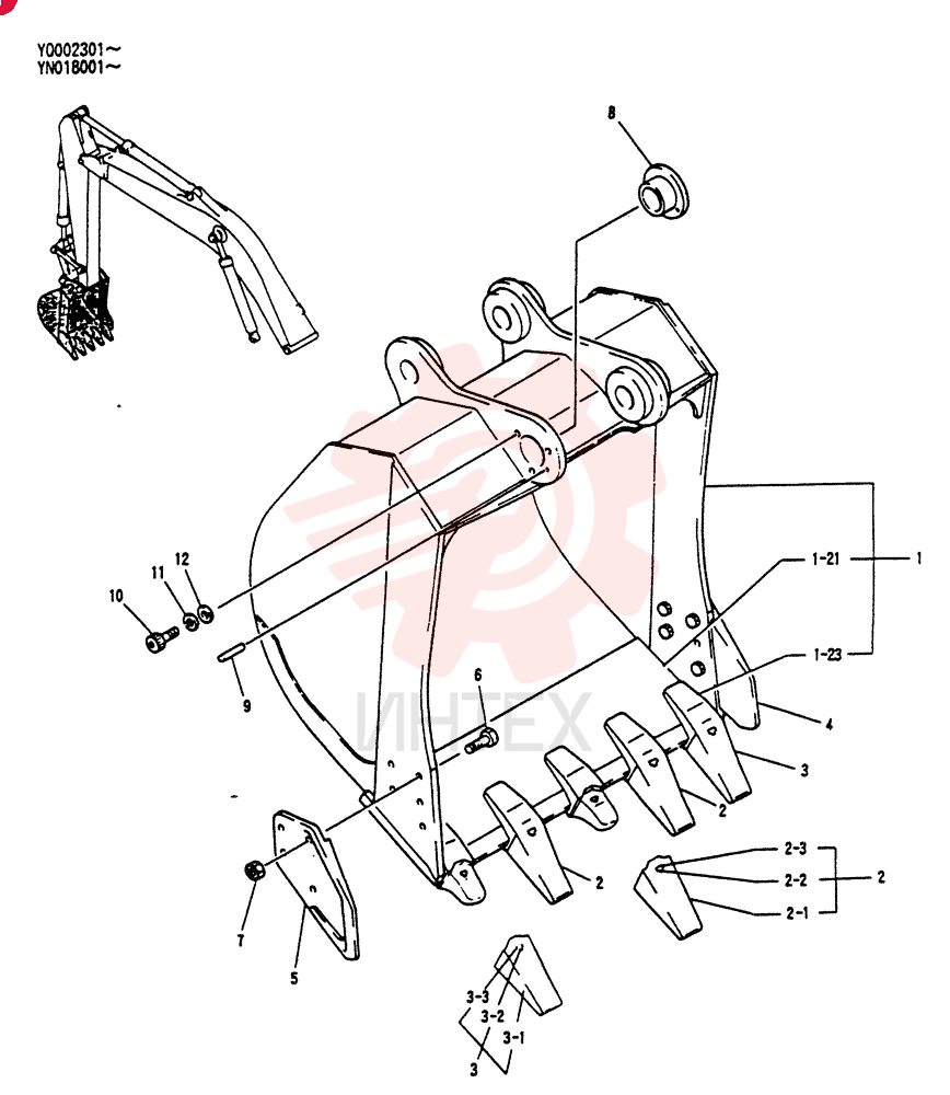 BUCKET ASSY, 0.8M3