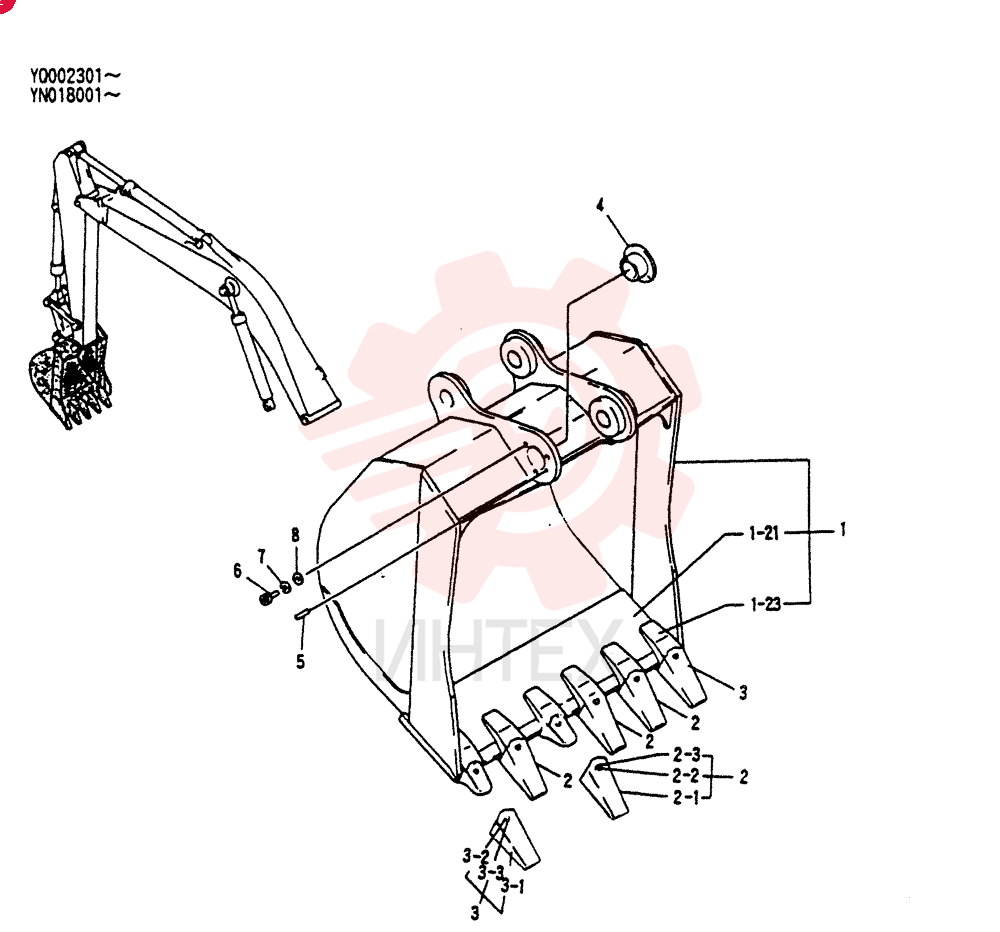BUCKET ASSY, 1.1M3