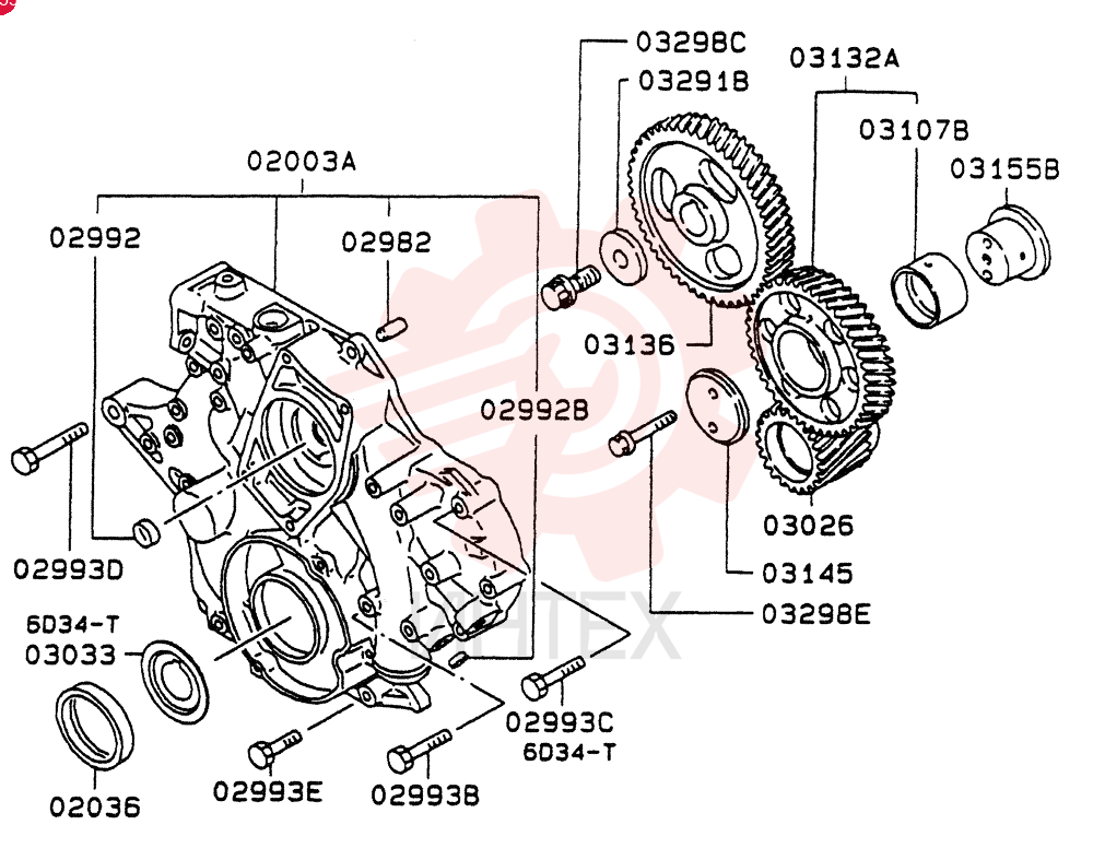 CASE ASSY. TIMING GEAR,6D311 ALL  (9304-1 -)