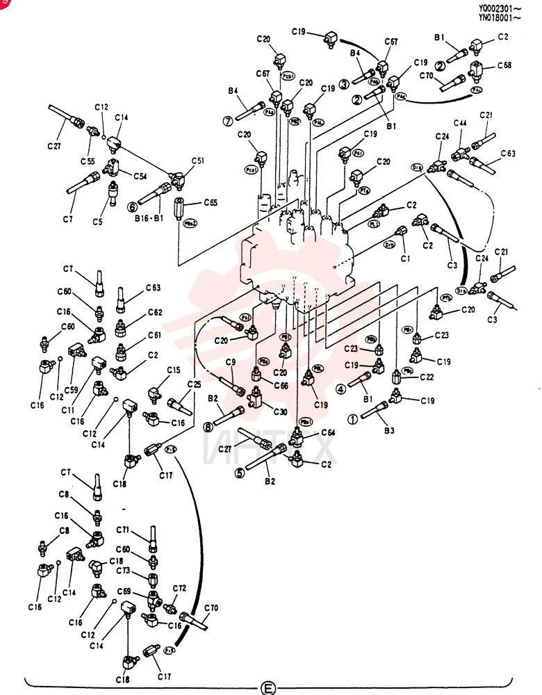CONTROL LINES.REMOTE YN68H00005F1 (2)