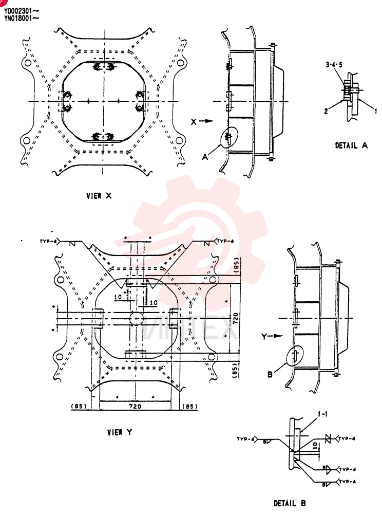COVER ASSY. UNDER YN01F00005F1