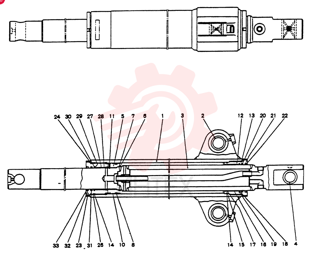CYLINDER ASSY, CLAMSHELL 2438U1011F1