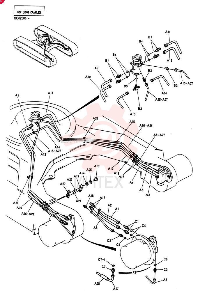 HYD LINES, LOW, Serial Range: YQ002301-YQ002464