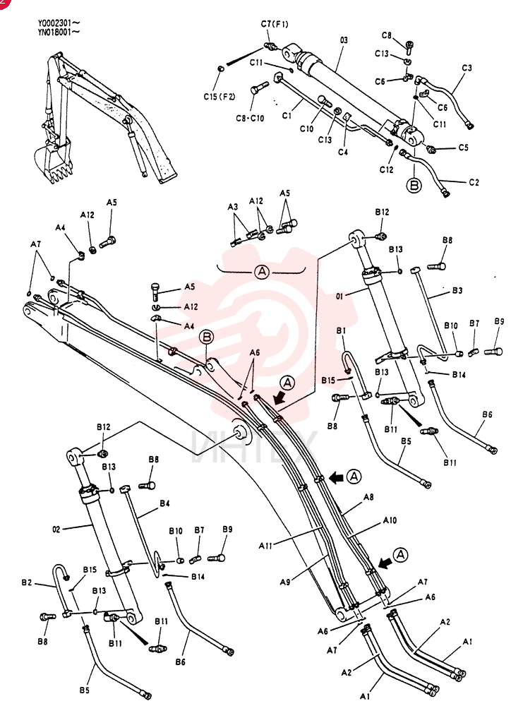 HYDRAULIC CYLINDER YN01V00001F1 (1)
