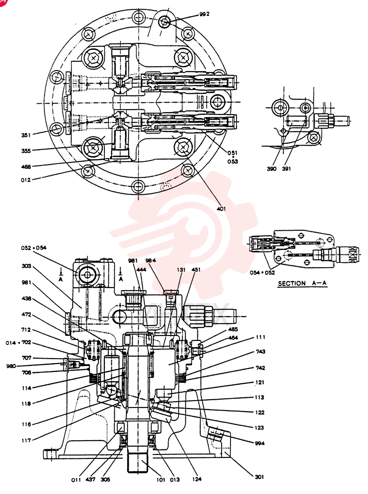HYDRAULIC MOTOR YN15V00002F1
