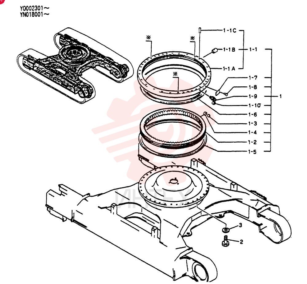 RING ASSY , SLEWING YN40F00001F1