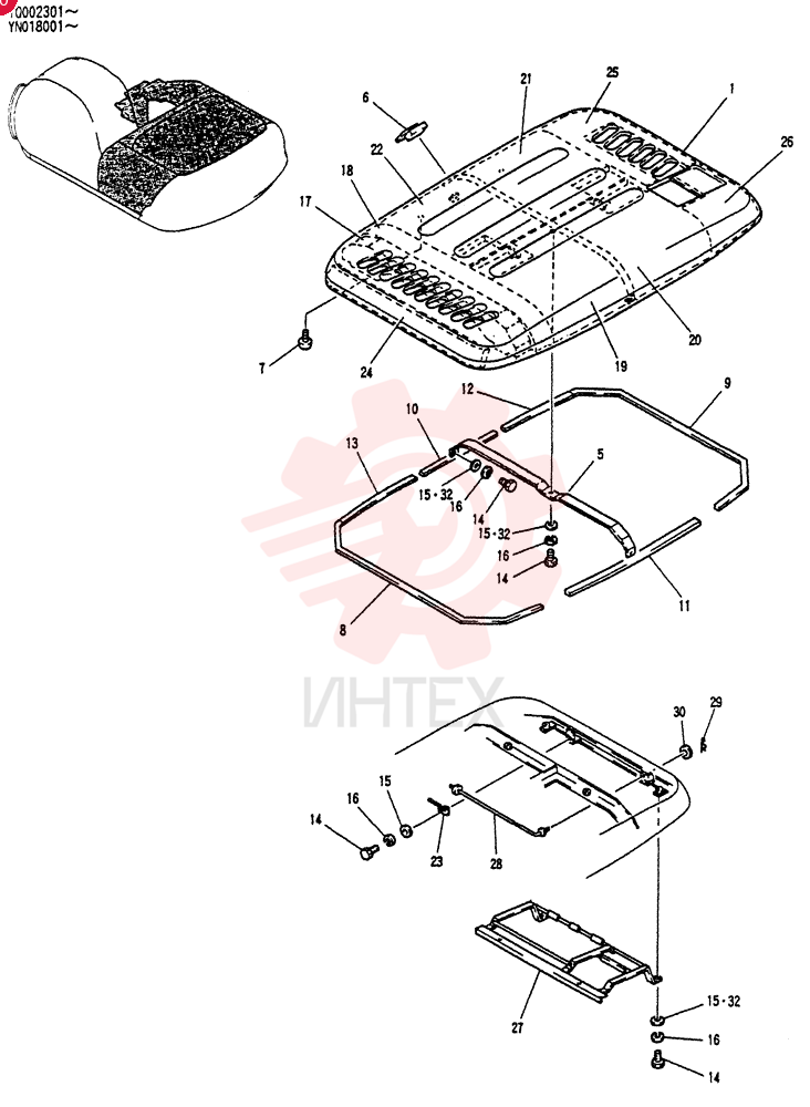 Схема (SK200) - MARK V EXCAVATOR BTW YN018001 - YN022848 (NA) (1/98-12/03) YN22C01009F1