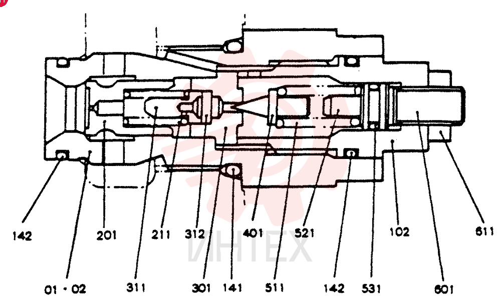 Схема (SK200) - MARK V EXCAVATOR BTW YN018001 - YN022848 (NA) (1/98-12/03) 24036R77F1