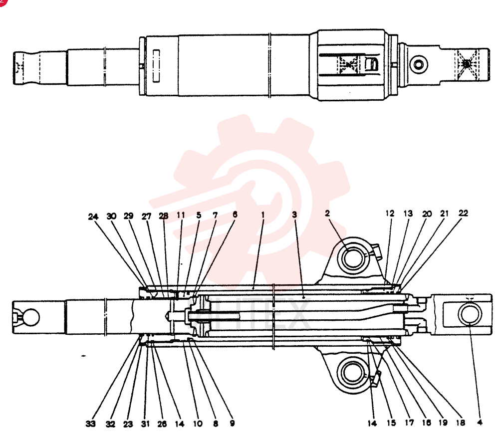 Схема (SK200) - MARK V EXCAVATOR BTW YN018001 - YN022848 (NA) (1/98-12/03) 2438U719F2