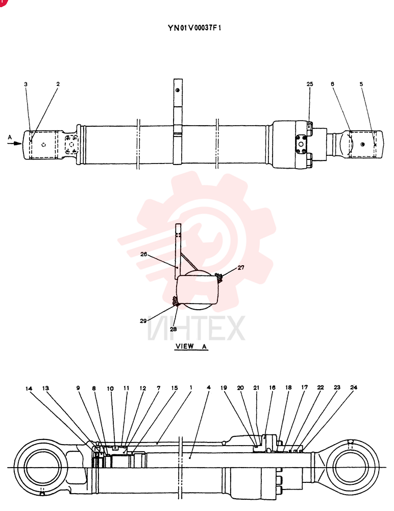 BUCKET CYLINDER YN01V00037F1 (3)