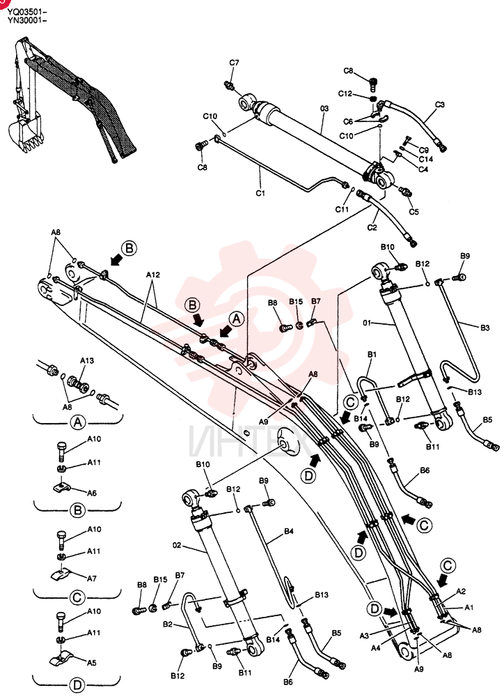 BUCKET CYLINDER YN01V00037F1 (1)