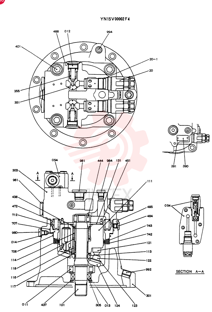 HYDRAULIC MOTOR YN15V00002F4
