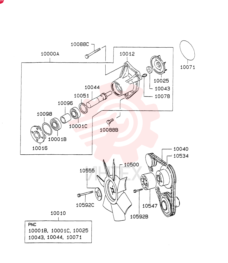 WATER PUMP VAME996874