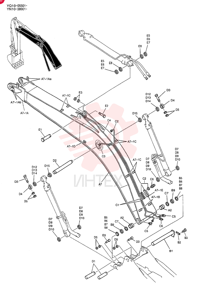 BOOM ASSY, HOE YN02B00275F6