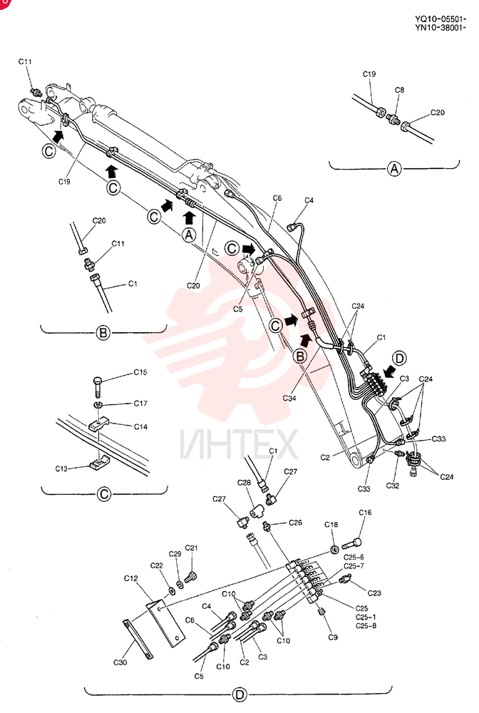BOOM ASSY, HOE YN02B00264F4 (2)