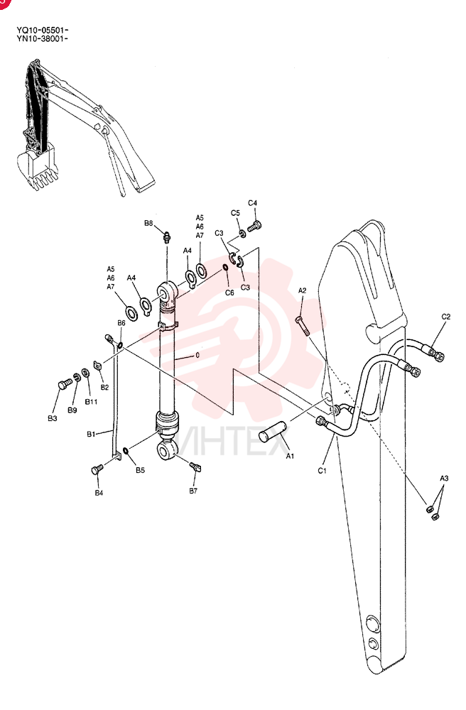 BUCKET CYLINDER YN01V00112F5 (3)