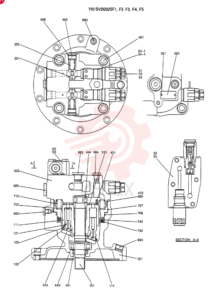 HYDRAULIC MOTOR YN15V00025F1