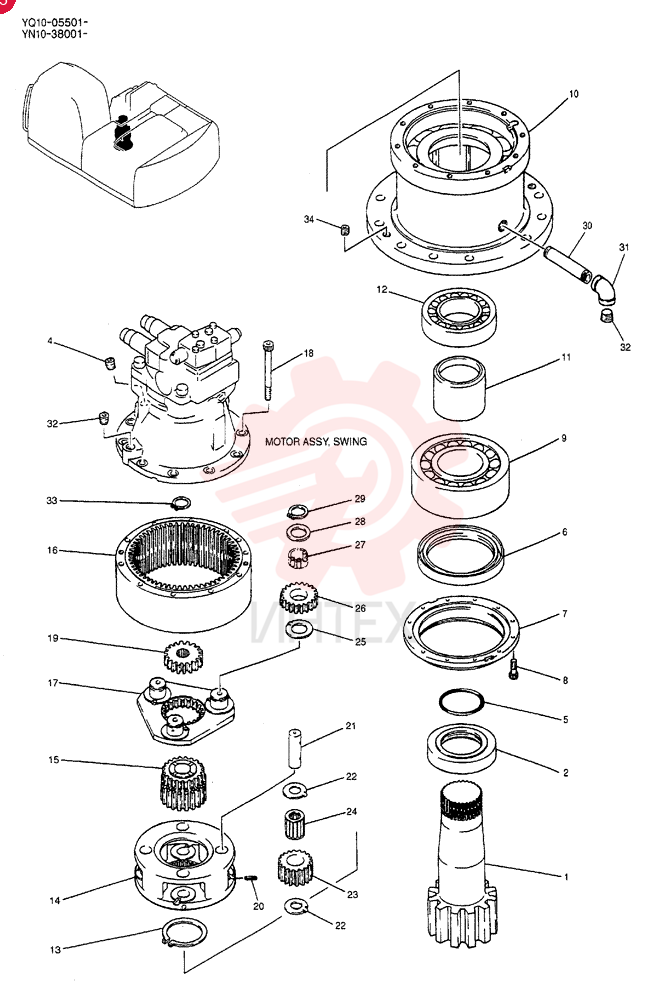 MOTO-REDUCTION GEAR YN32W00004F1