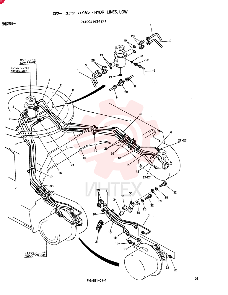 HYDR LINES, LOW 24100J14342F1