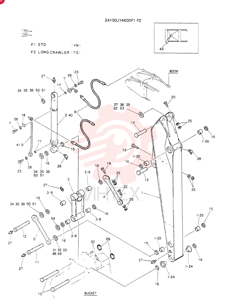 ARM ASSY, 3 3M  (Y N) 24100J14600F1