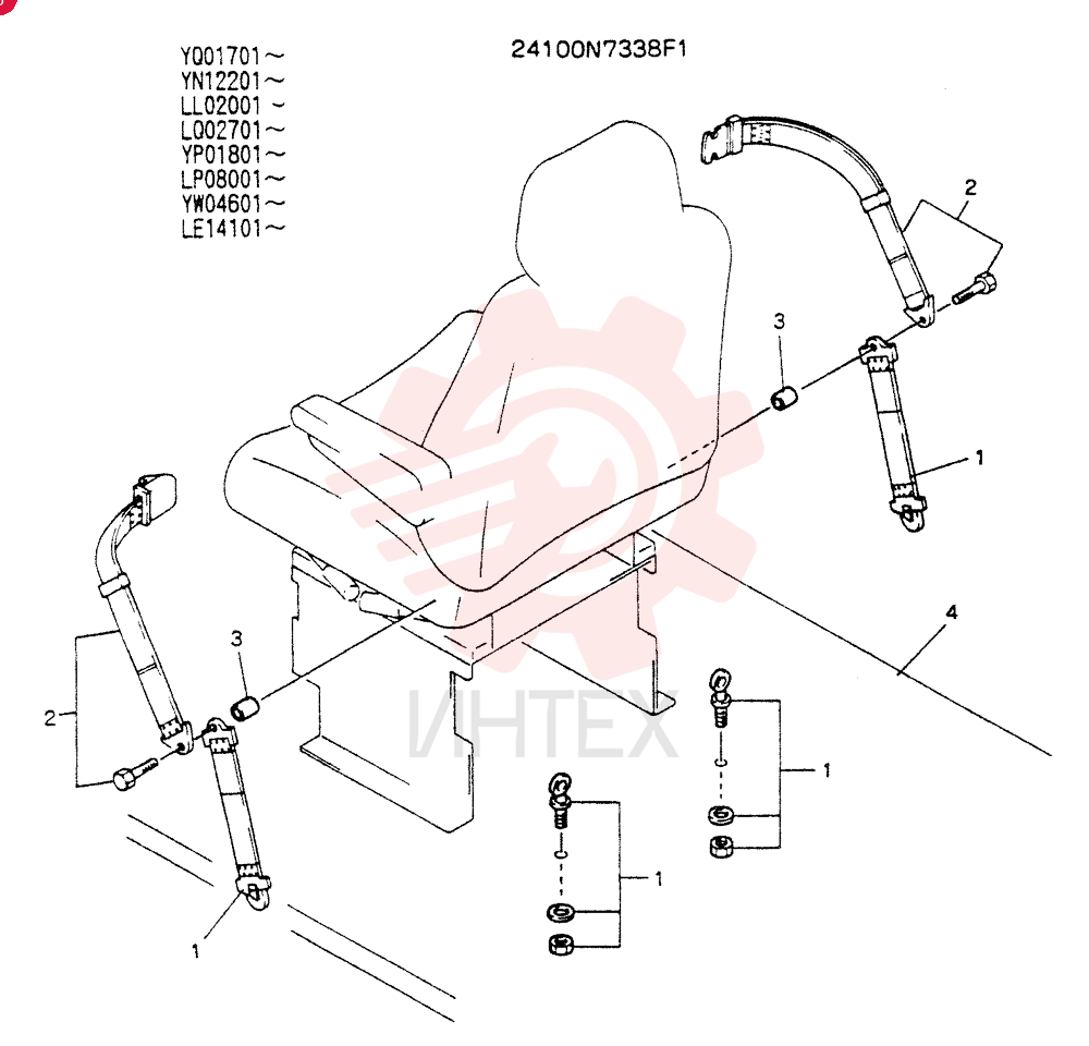 BELT ASSY SEAT 24100N7338F1