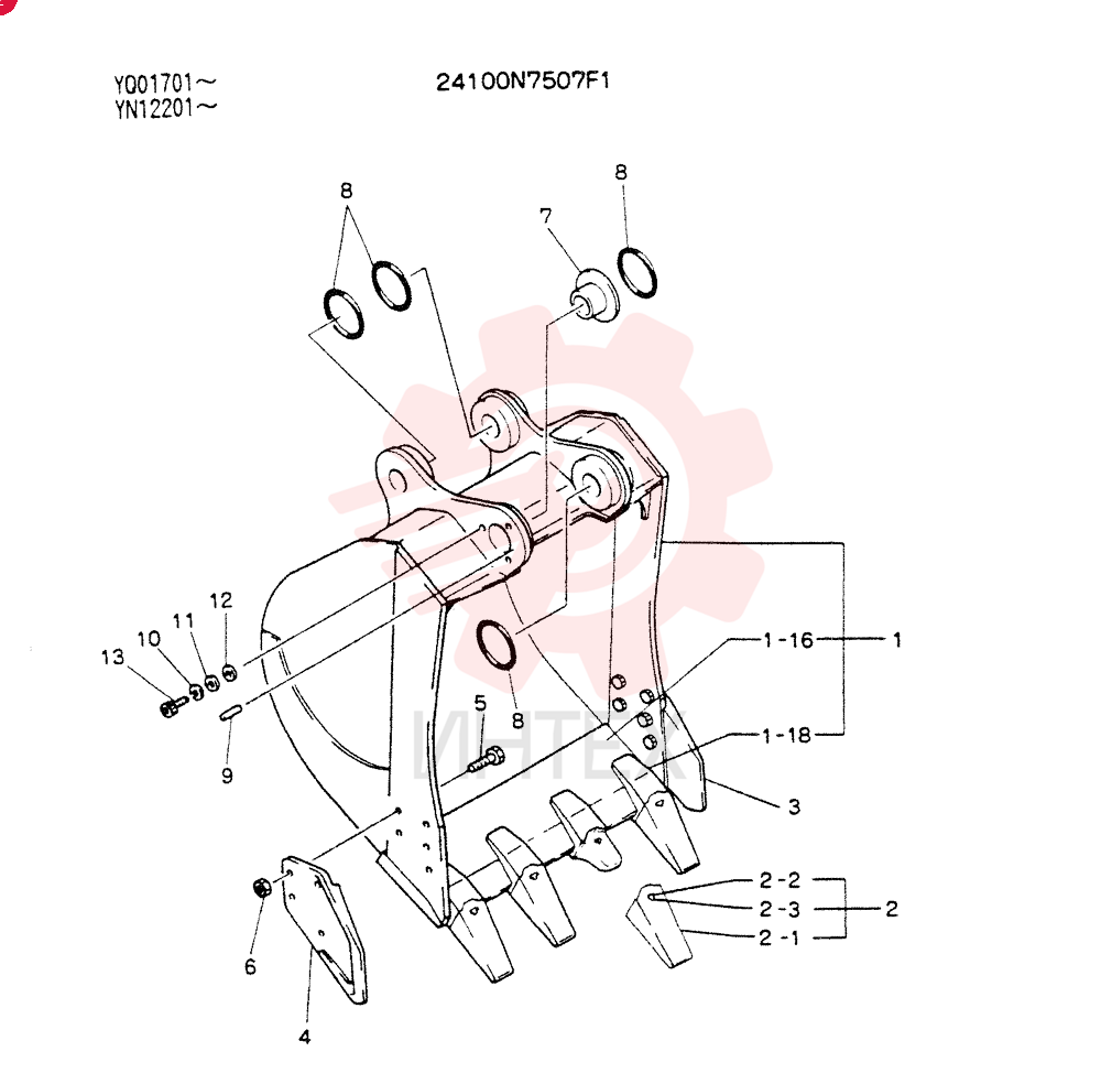 BUCKET ASSY 24100N7507F1