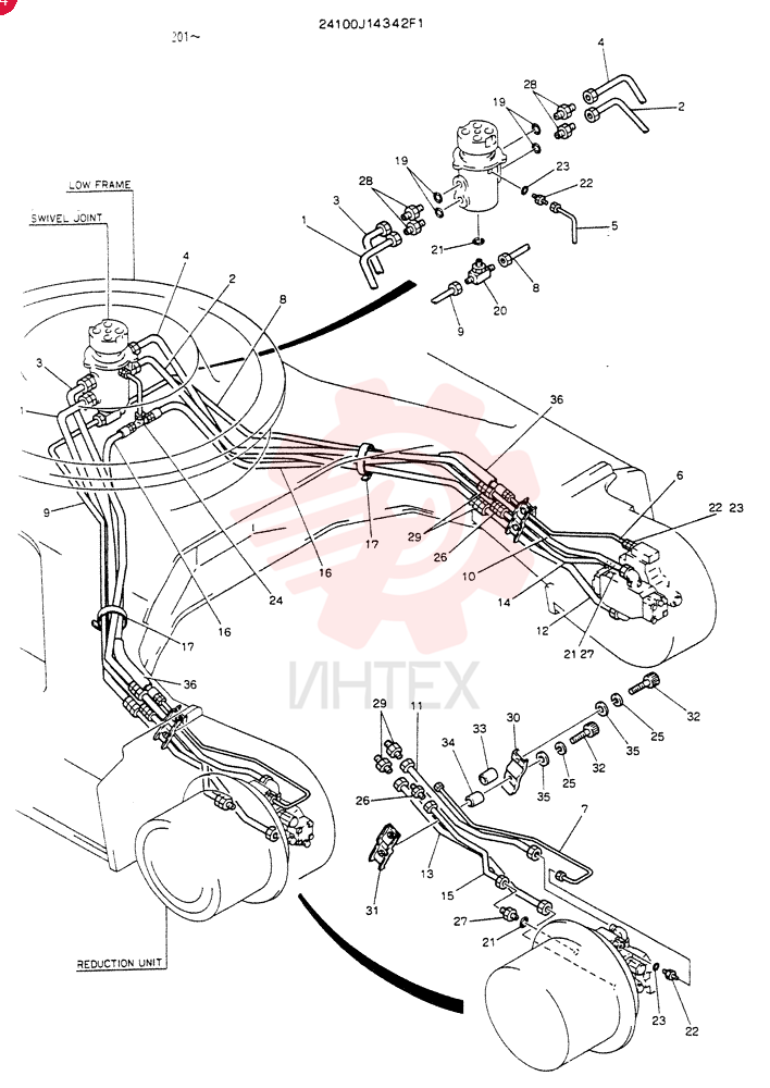 HYDR LINES,LOW 24100J14342F1