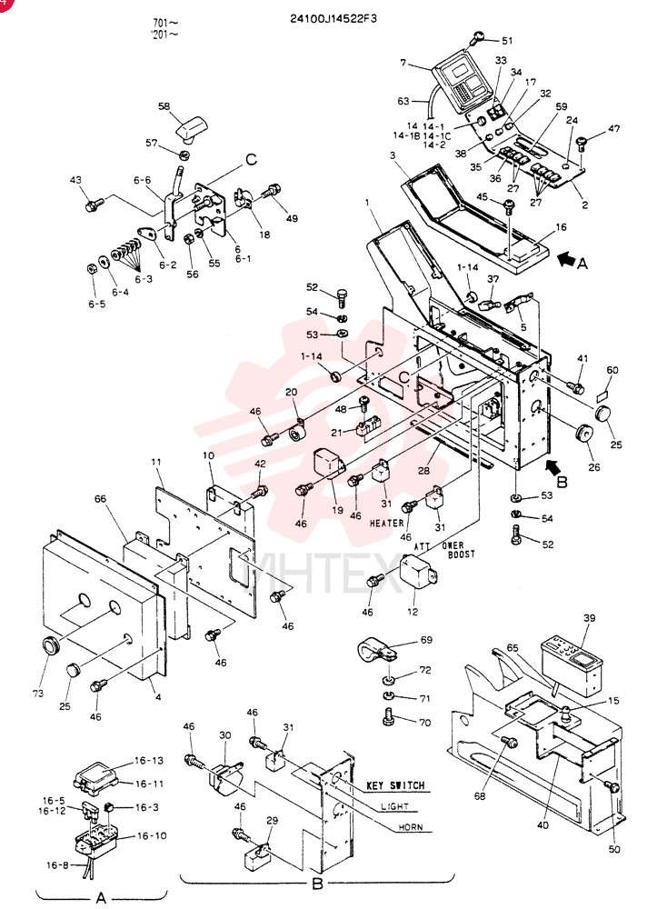 PANEL ASSY,INST 24100J14522F3 (3)